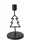 Home&Styling Collection Metall Kerzenhalter in Schwarz Farbe 9x17x17cm