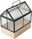 Edaxo Gewächshaus Haus mit Metallischem Rahmen 30x26x18cm