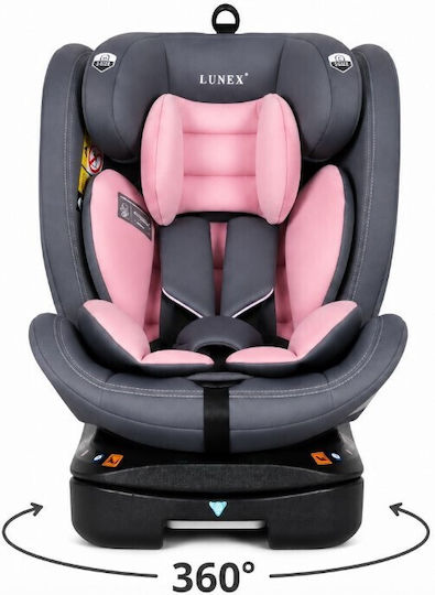 ForAll Lunex Столче за кола с Isofix Grey-Pink 0-36 кг