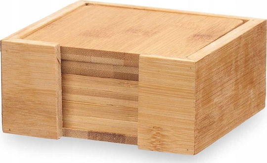 Kinvara Сервизи За Чаши Дървени Със Стойка Кафяви 12x12см 6 Бройки