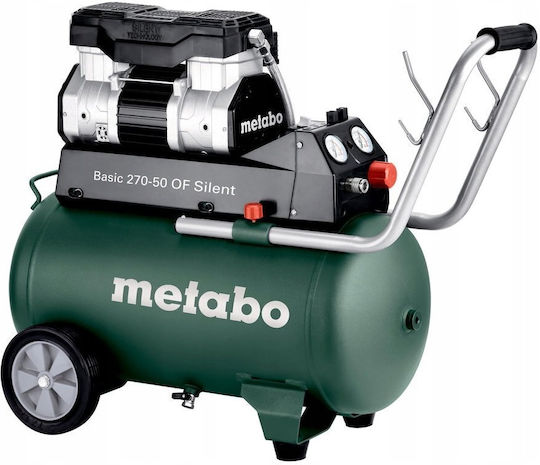 Metabo Основен Компресор за Въздух 61dB с Мощност 2hp и Автокомпресор 50lt