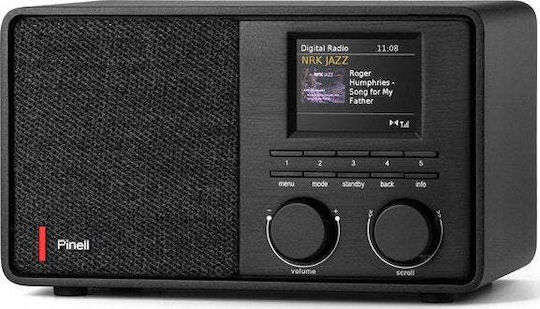 Pinell Supersound 201 Επιτραπέζιο Ραδιόφωνο Μπαταρίας DAB+ με Bluetooth Μαύρο
