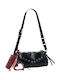 Galaxy Zarauz Set Gestrickte Schwarze Damen-Schultertasche
