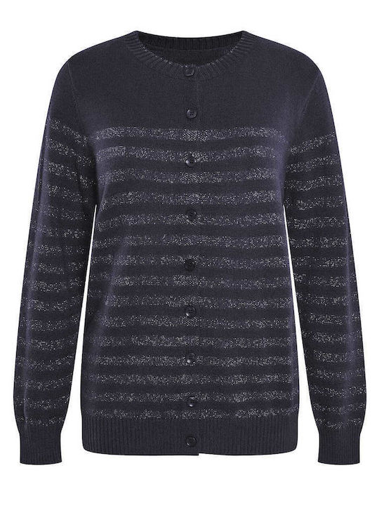 Celestino Women's Cardigan Metallic Stripes Dar...