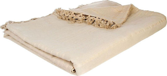 Atmosphera Super Double Coverlet Beige 230x250cm