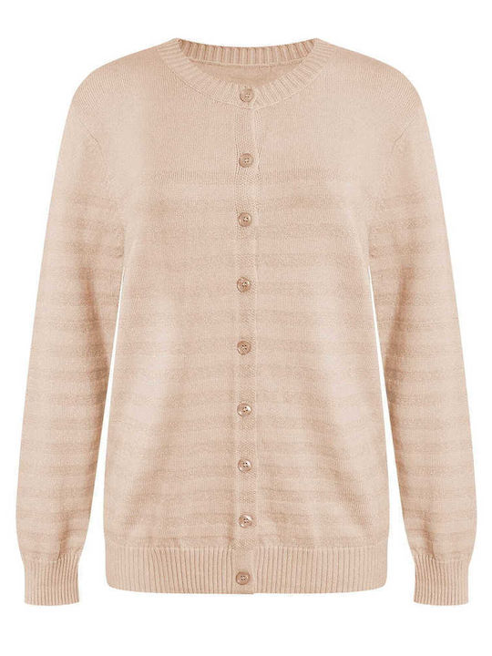 Celestino Women's Cardigan Metallic Stripes Beige