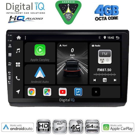 Digital IQ Автомобилна Аудио Система За Opel Vivaro Renault Trafic Nissan Primastar 2004-2015 (Bluetooth/USB/WiFi/GPS/Apple CarPlay/Android Auto) С Touch Screen 10"