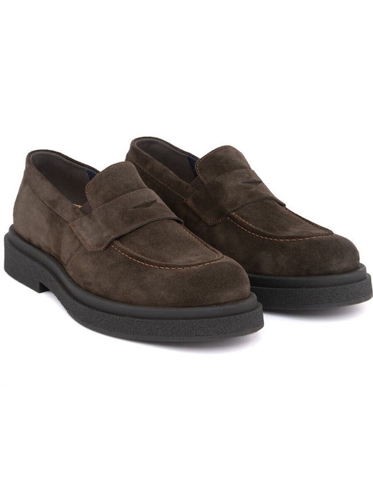 Raymont Suede Ανδρικά Loafers σε Καφέ Χρώμα