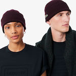 Lacoste Шапка Унисекс Плетена в Бордо цвят
