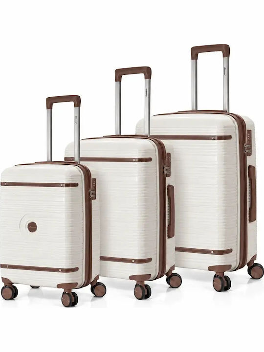 Benzi Seagull Hart Reise Koffer Beige Set 3Stück