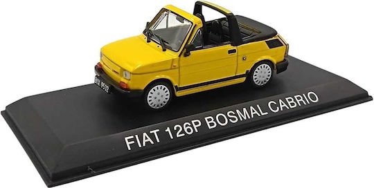 Fiat 126p Bosmal Cabriolet Model Mașină Scara 1:43 Galben