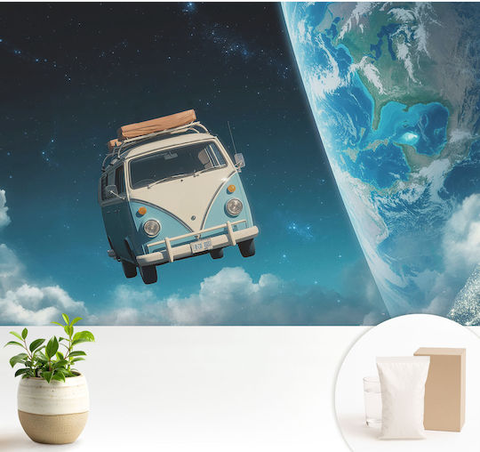 Tulup Kinder Tapeten Raumfahrt Reise Wohnwagen 104x70