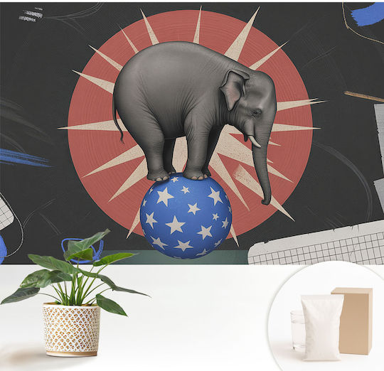 Tapet Elefant Stil Retro Minge 152x104