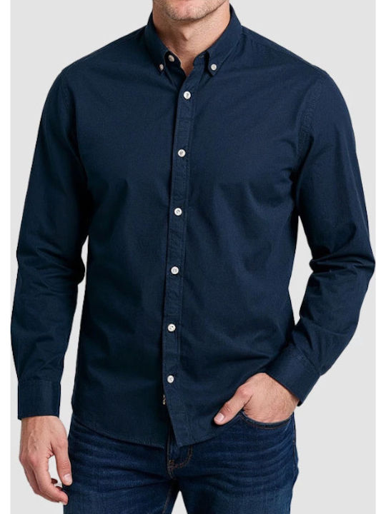 Jack & Jones Langärmeliges Herrenhemd in Normale Passform Navy Blazer