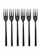 Kulig Set Gabeln Obst/Dessert Inox Schwarze 15cm 6 Stück