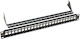 Solarix Patch Panel Keystone For Rack 1U 19" 24 Ports Black