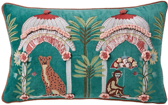 Butlers Μαξιλάρι Καναπέ Bohemian Τιρκουάζ 50x50εκ.