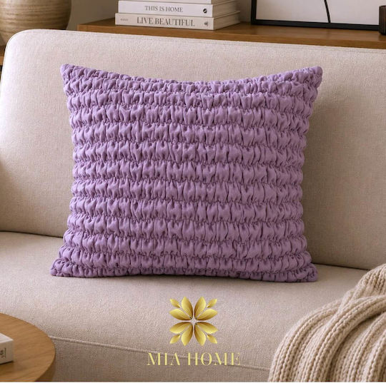 Mia Home Калъф За Възглавница От Кадифе Лилав 50x50см