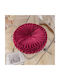 Ehome Velvet Sofa Cushion Burgundy 40x40cm Velvet Decorative Throw Pillow Round 40x40cm HLRZD40-Burgundy