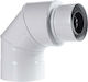 Spiroflex 80 125-60 100 Turbo Ъгъл Двойна Стена 90 Намалителна Бяла 0 Rsk.sx-tdnv80/125k90rb
