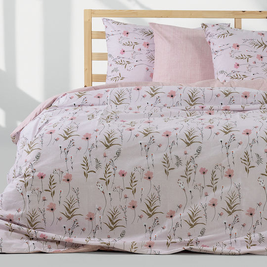 Lino Home Подредба Чаршафи King Size 260x270см Verde Розов (4бр)