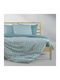 Lino Home Module Cearceafuri De Pat Single 170x260cm Mentă 3 Bucăți