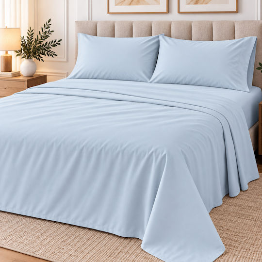 Ehome Super-Double Set 4 Pieces 240x260cm Light Blue