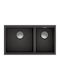 Quadron Clark 842 Chiuvetă De Bucătărie Drop-In Din Granit Lichid L84xL48.5cm Neagră
