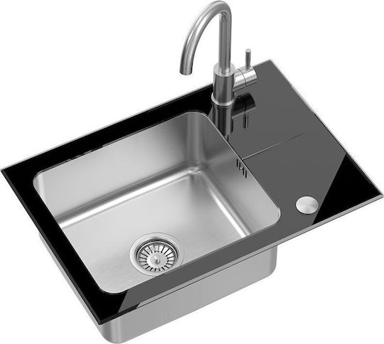 Steiner Hugh 116 Drop-In Inox Brushed 64x44cm Black Steiner Hugh 116 Drop-In Inox Brushed 64x44cm Black