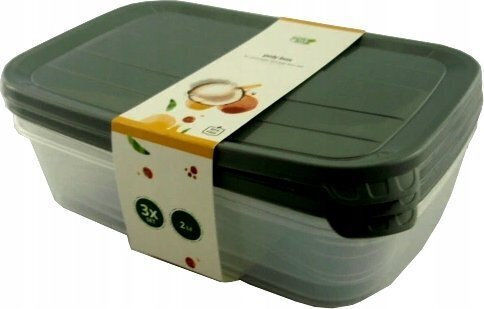 Katex Plastic Transparent Lunch Box 2lt