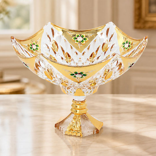 Keskor Decorative Vase Glass Gold Size 33xH24cm