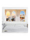 Dreidimensionales Wandsticker Sonnenuntergang auf Santorini 50x100cm