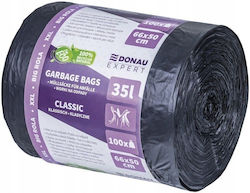 Jan Niezbędny Sacuri De Gunoi Rezistente Capacitate 35lt Cu Mânere 66x50cm 100 Bucăți Negre