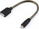 Unitek Reguläres USB 2.0 zu micro USB Kabel Schwarz 0,22m YC438 1 Stück