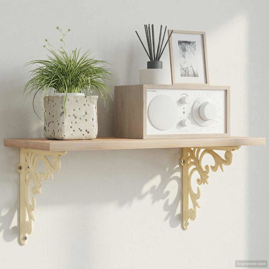 vidaXL Heavy-Duty Shelf Bracket Made of Stainless Steel in White Colour 215x215mm 2 Pieces 42038837