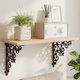 vidaXL Heavy-Duty Shelf Brackets Made of Stainless Steel in Brown Colour 95x95mm 12 Pieces 42038811