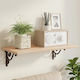 vidaXL Heavy-Duty Shelf Brackets Made of Stainless Steel in Brown Colour 120x140mm 2 Pieces 42038862