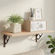 vidaXL Heavy-Duty Shelf Bracket Made of Stainless Steel in Brown Colour 100x100mm 2 Pieces 42038898