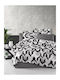 Mc Decor Set Duvet Cover Marble Cotton 160x240cm Single with Pillowcase Marble
