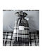 Kentia Set Duvet Cover Cotton 165x245cm Single with Pillowcase Festival Black-White