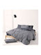 Kentia Satouma Cotton Duvet Cover Set 165x245cm Single with Pillowcase Kentia Satouma