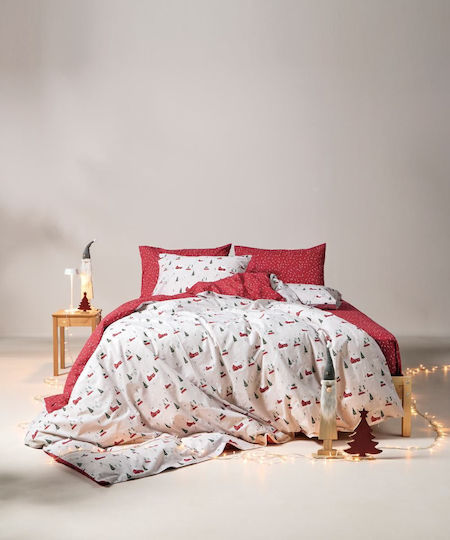 Kentia Set Super double 225x245cm Feliz White Red Kentia Set Super double 225x245cm Feliz White Red
