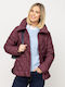 Damenjacke Für Winter Burgunder