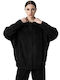 Damen Wildleder Bomber Jacke Schwarz