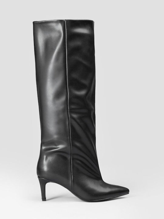 Damenstiefel mit Mittelhohem Absatz Schwarz