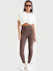 Damen Leggings Braun Dunkel