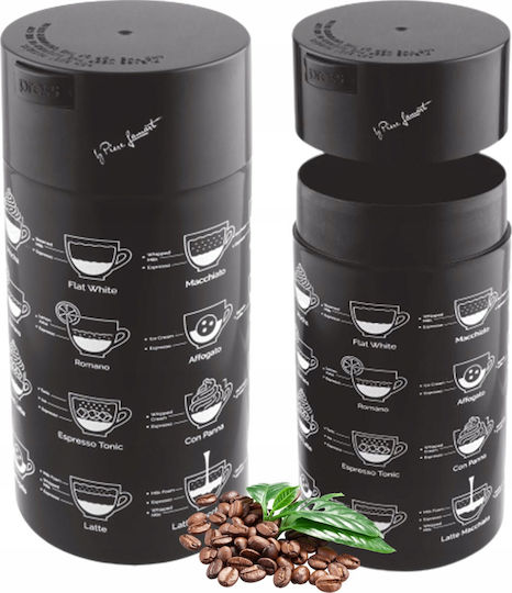 Lamart Coffee Jar with Airtight Lid & Metal Stand Brown 1350ml