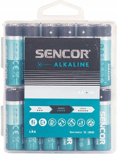 Sencor Alkaline Batteries AA 1.5V 24pcs