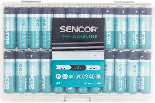 Sencor Αλκαλικές Μπαταρίες AA 1.5V 48τμχ