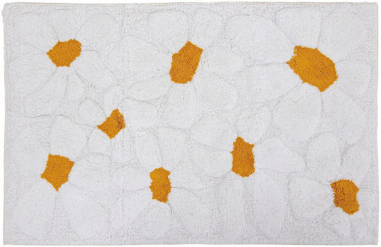 Atmosphera Ръчно Изработен Детски Килим Памучен Бял 60x90cm
